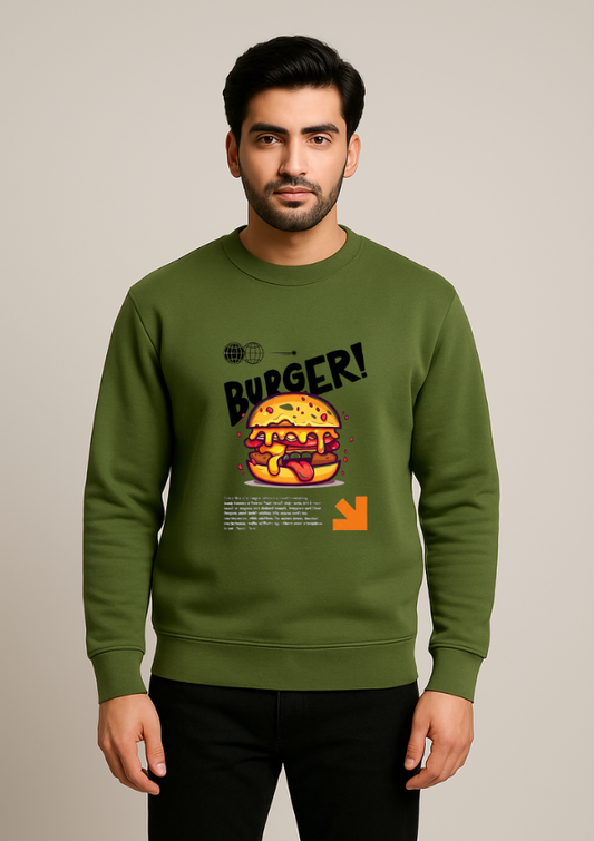 Burger Graphic Sweatshirt