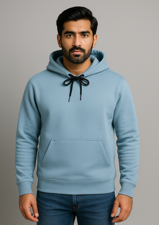Men’s Classic Ice Blue Hoodie