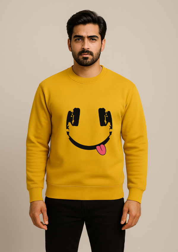 Smiley Face Graphic Sweatshirt