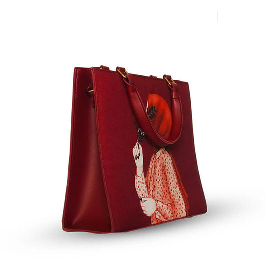 IS-01056-Hijab Tote Bag-Maroon