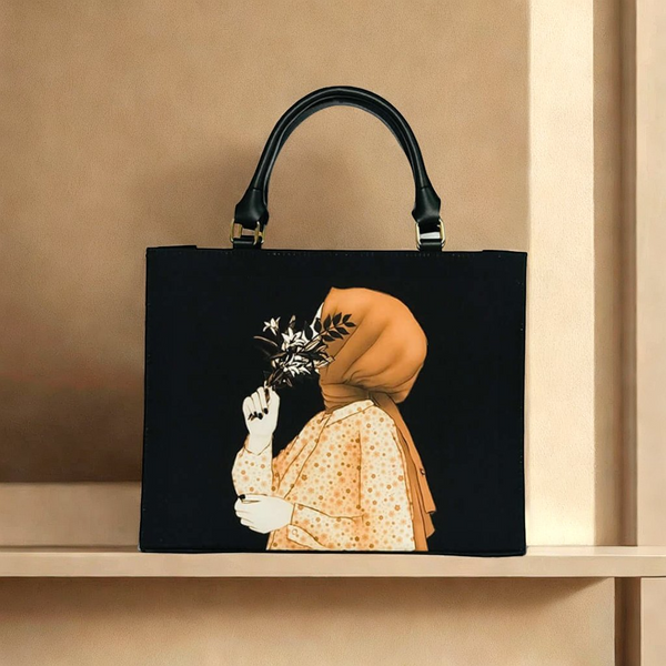 IS-01056-Hijab Tote Bag-Black