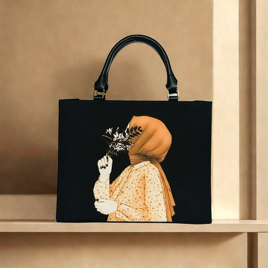IS-01056-Hijab Tote Bag-Black