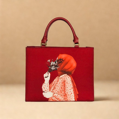 IS-01056-Hijab Tote Bag-Maroon